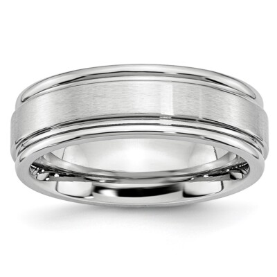 Stechbeitel Kobalt satiniert und poliert geriffelte Kante 7 mm Band S:7; Damen & Herren