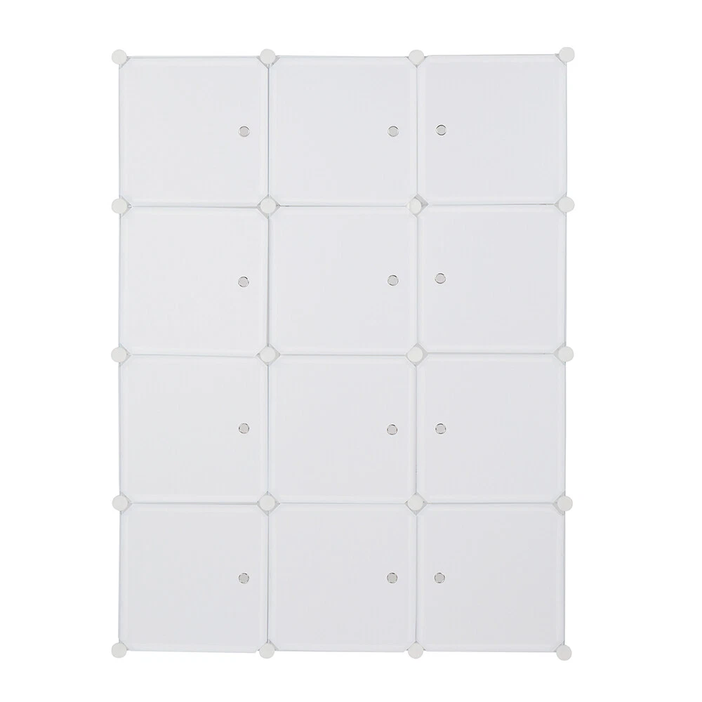 12Cube Organizer Stackable Plastic Cube Storage Shelves and Hanging Rod Standard 12Cube Organizer Stackable Plastic Cube Storage Shelves and Hanging Rod Standard