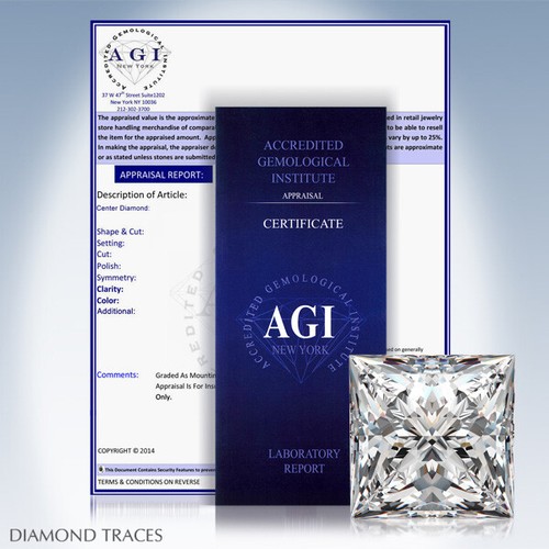 Anillo de compromiso solitario de 14 k con diamantes naturales certificados princesa VS2 amarillo de 1 quilate - Imagen 6 de 8