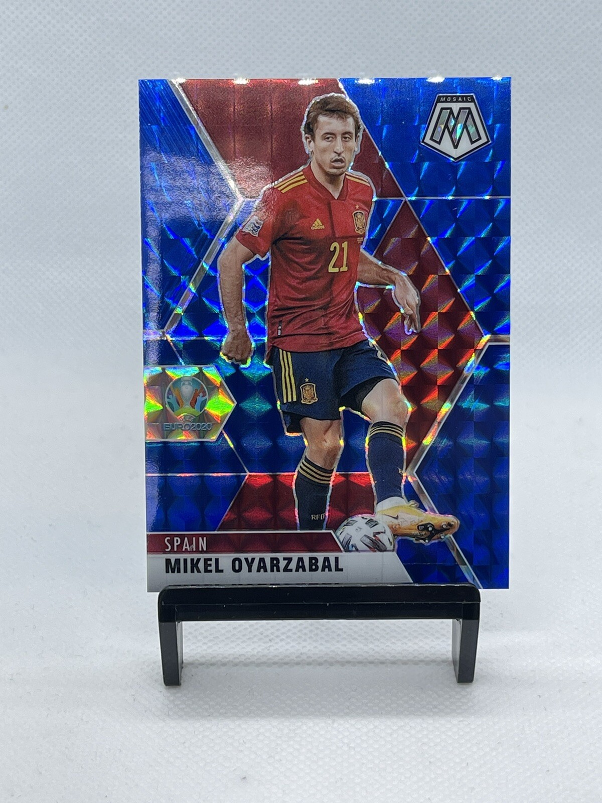 2021 Panini Mosaic UEFA Euro 2020 Blue Prizm /99 Mikel Oyarzabal #169