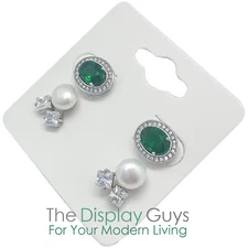 100pc 2x2" Inch White Paper Earrings Display Hanging Cards for Accessory Jewelry