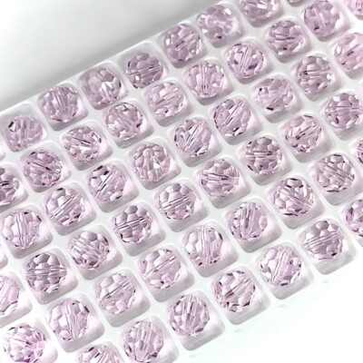 Pink Sapphire Czech Preciosa Machine Cut Round Crystal Beads 8mm 12pcs or 72pcs