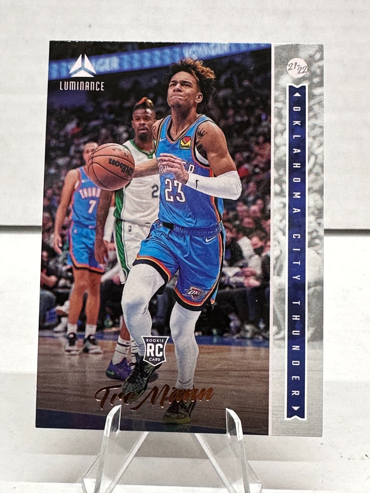 2021-22 Panini Chronicles Luminance Bronze #258 Tre Mann RC OKC Thunder