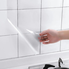 Clear Contact Paper Roll 17.7'' x 118'' Clear Glossy Self-Adhesive Film Cover Re