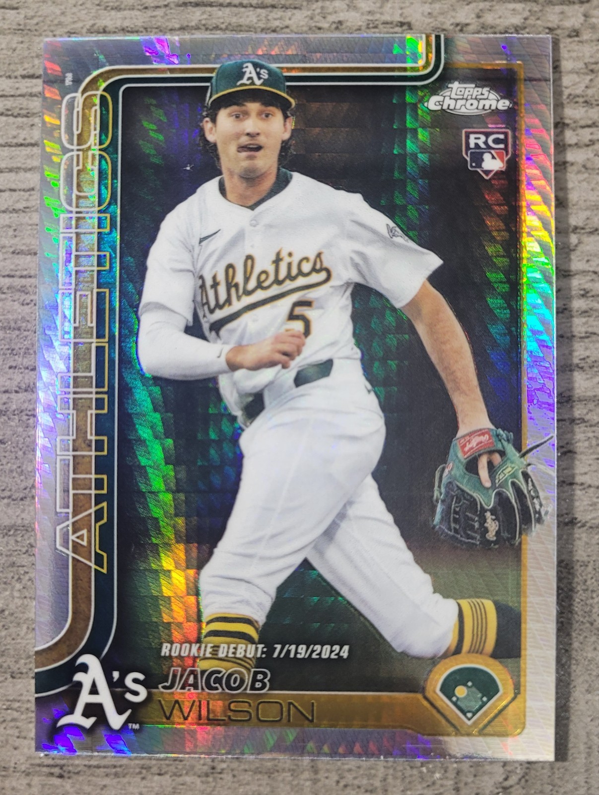 2025 Topps Chrome Update Series Rookie Debut Prism Refractor Jacob Wilson#USC150