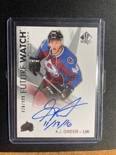 2016-17 A.J. GREER FUTURE WATCH AUTO /999 Rookie Rc Inscribed /50 Florida