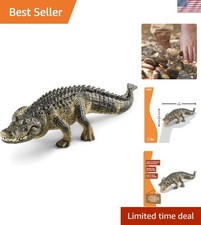 Interactive Alligator Figurine - 7 Movable Jaw Animal Toy for Screen-Free Fun