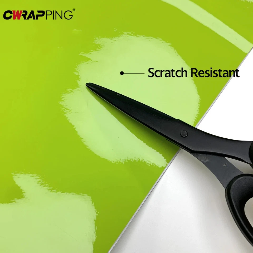 New Glossy Lemon Yellow Car Sticker Wraping Vinyl Wrap Sticker on Car Film Cover - Image 3 of 4