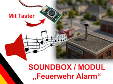 Soundbox módulo de sonido ALARMA DE BOMBEROS SIRENA modelismo ferroviario sonido con altavoz