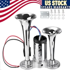 600DB Dual Trumpets Super Loud Car Electric Air Horn Truck Boat/Train Speaker