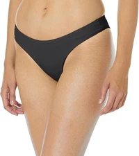 HUGO Womens Iconic Slim Fit Brazilian Bottom Swimsuit Separates, Black Fog, Med