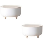  2 Pcs Schreibtischabfalleimer Desktop -Speichergehäuse Mülleimer