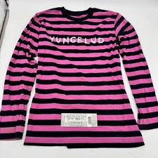YUNGBLUD Pink/Black Striped Long Sleeve Concert Shirt SM Twisted Tails 2019 Tour