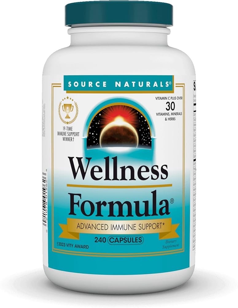 Source Naturals - Wellness Formula, Advanced Immune Support, 240 Caps Exp 2029