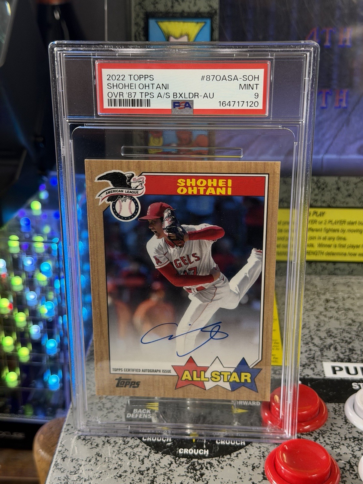 2022 Topps Shohei Ohtani 1987 Topps Oversized Box Topper Auto /10 PSA 9 Mint