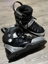 Custom Black And Silver USD Rollerblade Boots