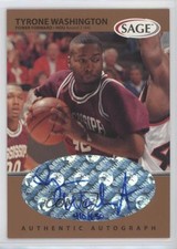 1999 Sage Auto Bronze 410/650 Tyrone Washington #A48 Auto 2jq