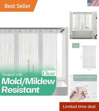 Clear Shower Curtain Liner with 3 Magnets, 72x72 Flexible Sturdy Plastic Sho...