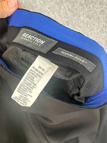 Kenneth Cole Reaction Suit Mens Size 40S 32x30 Black Slim Fit Techni-Cole NWOT - Picture 13 of 13