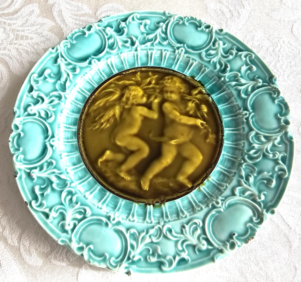 Plaque Céramique Villeroy & Boch Motif Bélier - Vintage 1940/1960