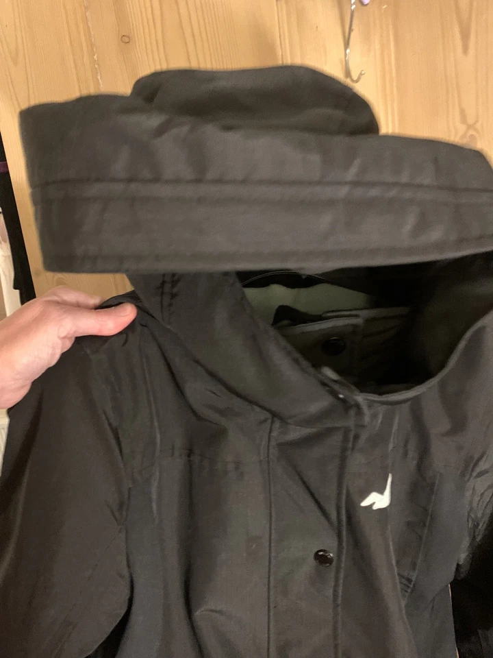 Black Hollister All-Weather California hood Jacket fleece-lined Windproof S 8-10 - Image 3 of 4