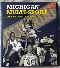 University Of Michigan Multisport Card Binder With 20-9/card Ultra Pro Sheets