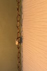 Pair of Vintage Mid Century Hollywood Regency Amber Glass Swag Lamps — photo 4