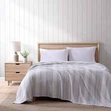 - King Blanket, Soft Cotton Bedding, Coastal Inspired Bedding Essentials (Sandy
