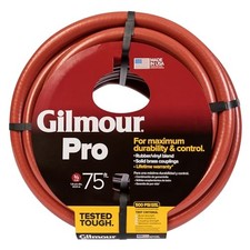 Gilmour Pro Commercial 3/4" x 75' Heavy Duty Water Hose, Durable and Kink