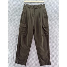 Old Navy Pants Womens S Brown Extra High Rise Taylor Straight Trouser Adjustable