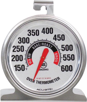 AcuRite 00620A2 Stainless Steel Oven Thermometer Silver 
