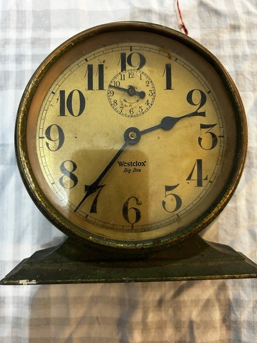Westclox Vintage Big Ben Alarm Clock 1927 Green non working