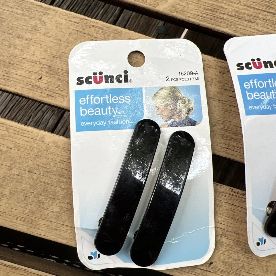 Correas de pelo vintage Scunci - caparazón de tortuga + negras 4 totales Y2K retro años 2000 Foto 3 de 4