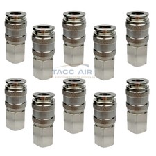 10 Pack Universal 1/4" Female NPT Air Compressor Hose Quick Connect Couplers