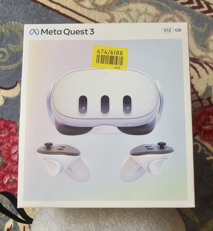 Meta Quest 3 512GB Standalone VR Headset White/Black w/ Touch Controllers Case