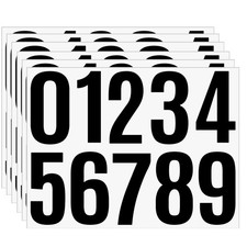 60PCS Number Stickers 6 Sheets 4 Inch Large Vinyl Self-Adhesive Numbers for M...