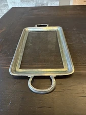 Pierre Deux Pewter Serving Dish / Plater With Glass Insert And Handles France