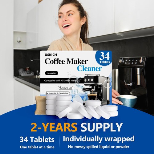 Coffee Machine Cleaner Descaler Tablets 34 Pack, Maker for...  - Picture 2 of 7