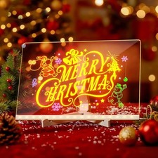 LED Note Board Colors, Acrylic Dry Erase Board with Light Drawing Board for Kids