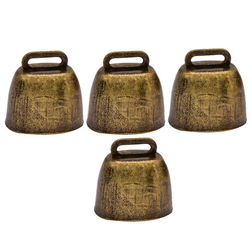 4 Pezzi Ling Bell Show Forniture per Bovini Mucca Rumore con Manico - Foto 4 di 12
