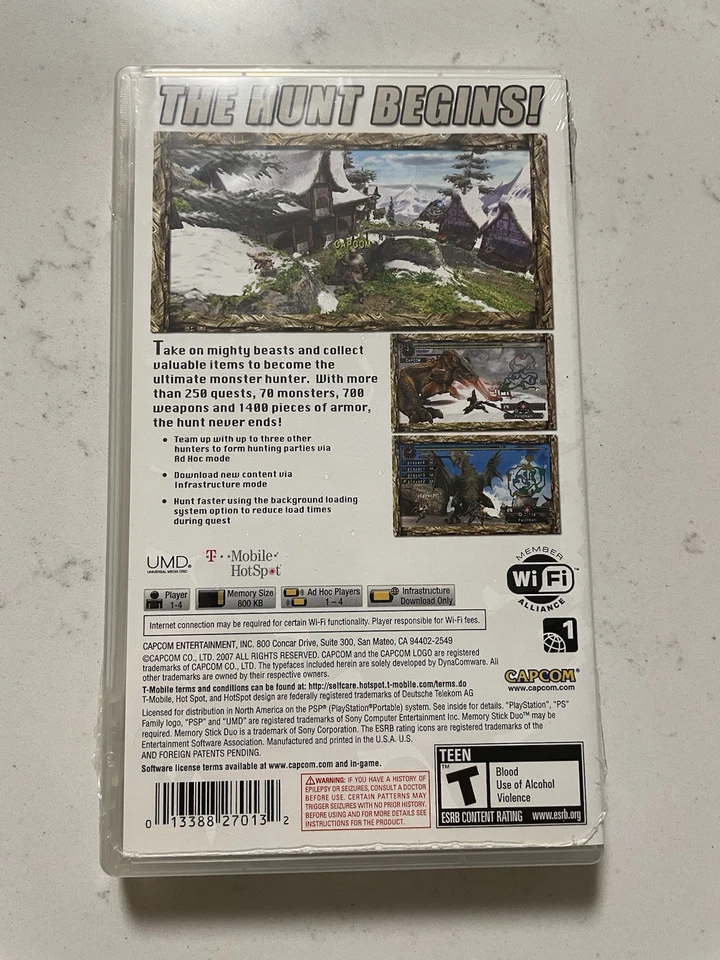Monster Hunter Freedom 2 (Sony PSP, 2007) New/Sealed - Image 2 of 3