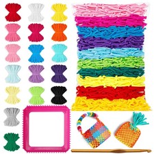 1100 Pcs Weaving Loom Refill Loops Kit for ,17 Rainbow Colors Pot Holder Loom...