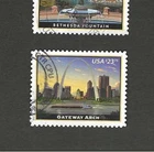 Z226 USA Gateway Arch   sc #5157  express stamp used Quite rare!