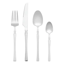 Stainless Steel Silverware Set with Spoons and Forks 4 Pcs