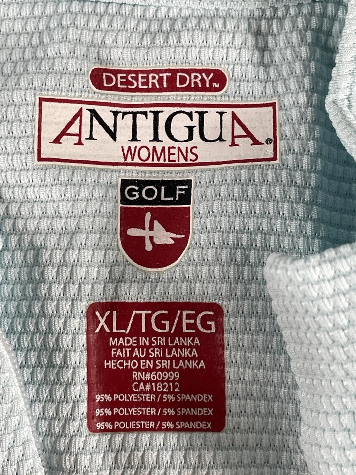 Pullover Antigua para Mujer XL Golf Desierto Seco Ala Salvaje Cuarto Cremallera Manga Larga Foto 4 de 4