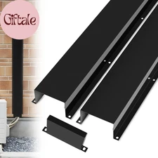 3" W X 6.5Ft L Metal Line Set Cover Kit - Decorative AC Pipe Cover for Ductless 