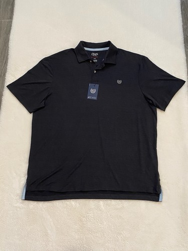 Chaps NWT Mens Short Sleeve Polo Shirt Size L New With Tags-Charcoal/dark gray!! - Picture 8 of 17