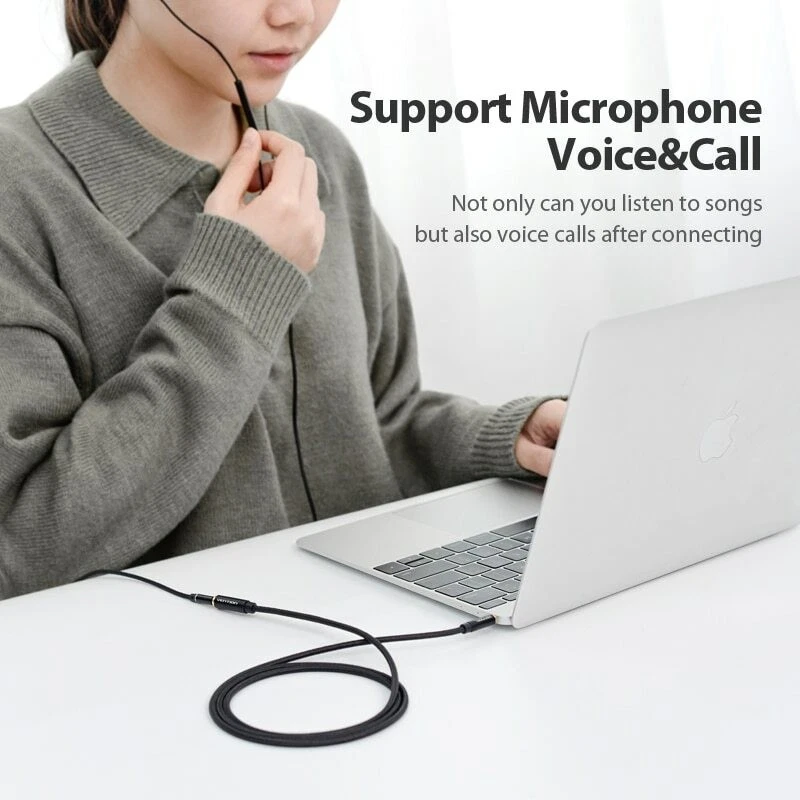 3.5mm Mini Jack Plug to Socket AUX Headphone Extension Cable Lead Speaker Cable - Image 2 of 4