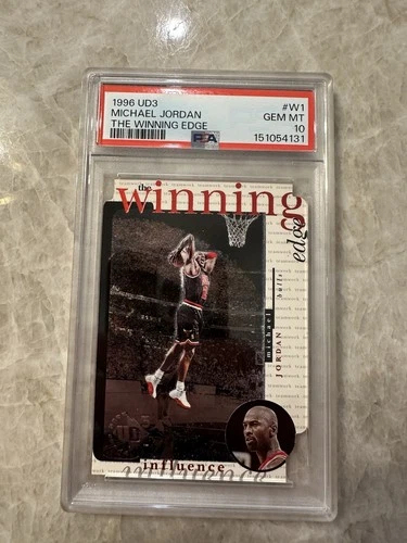 1996 UD3 THE WINNING EDGE #W1 MICHAEL JORDAN Die-Cut PSA 10 GEM Mint Card Bulls