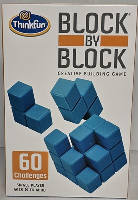 ThinkFun Block By Block Creative Building Game 60 Challenges Ages 8 To Adult New
